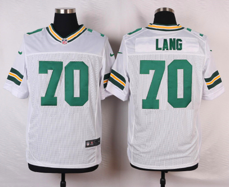 Nike NFL Green Bay Packers #70 Lang White Elite Jersey