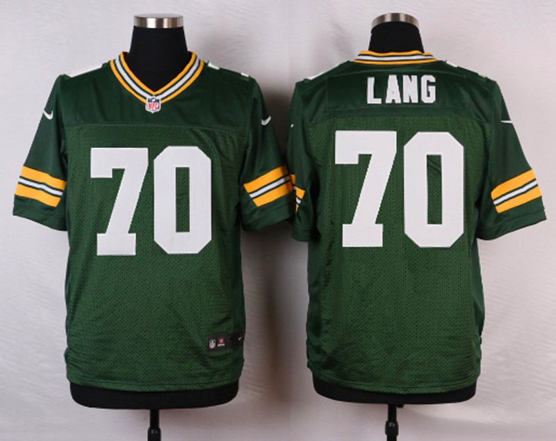 Nike NFL Green Bay Packers #70 Lang Green Elite Jersey