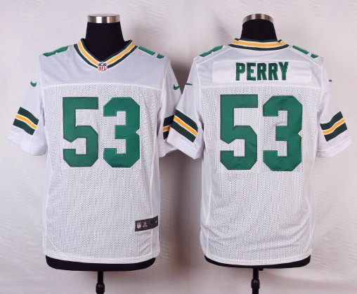 Nike NFL Green Bay Packers #53 Perry White Elite Jersey