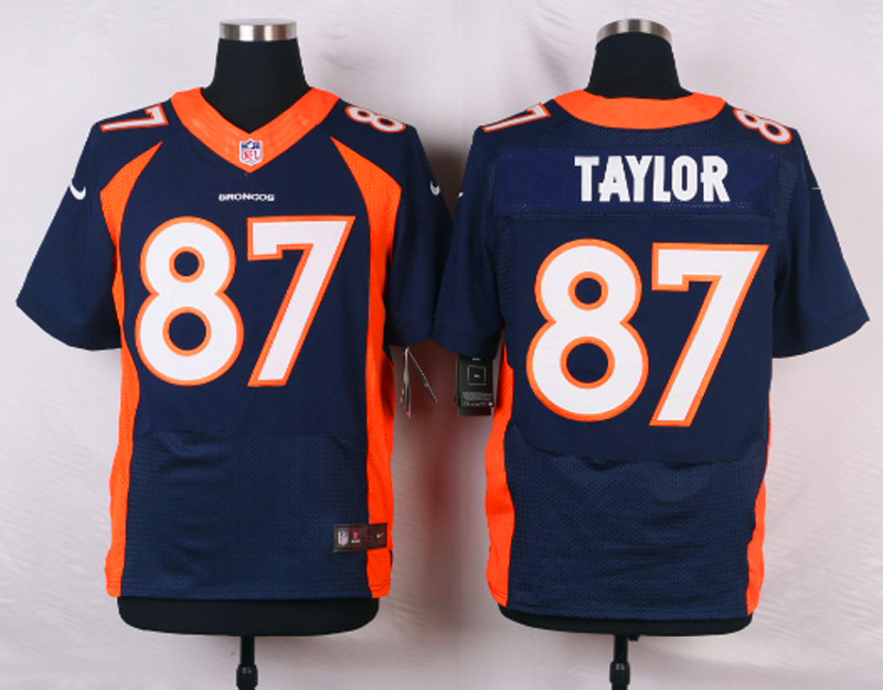 Nike NFL Denver Broncos #87 Taylor Blue Elite Jersey