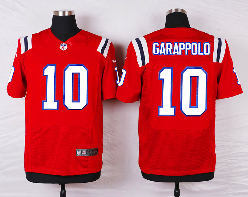 Nike New England Patriots #10 Garappolo Elite Red Jersey