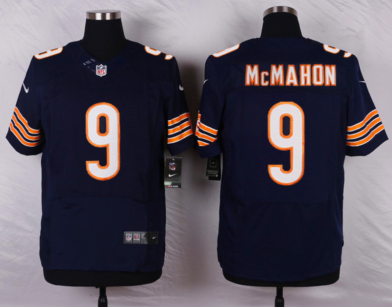 Nike NFL Chicago Bears #9 McMahon Blue Elite Jersey