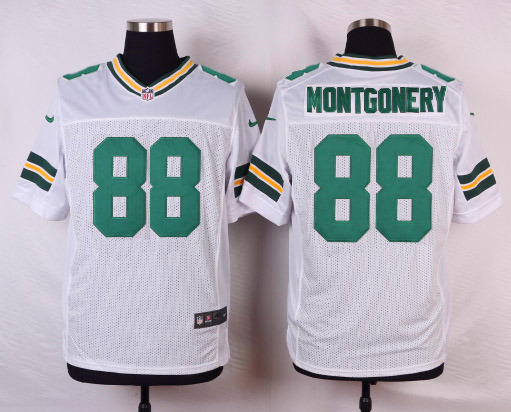 Nike NFL Green Bay Packers #88 Montgonery White Elite Jersey