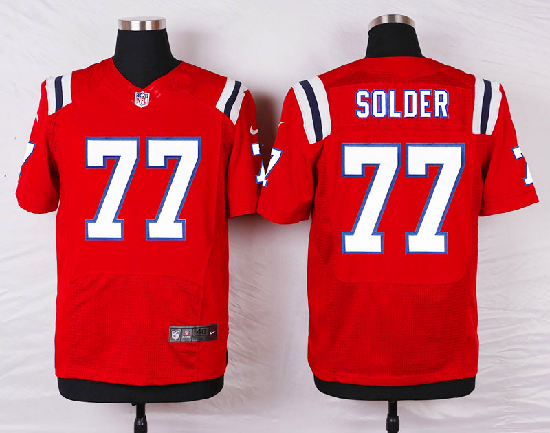 Nike New England Patriots #77 Solder Elite Red Jersey