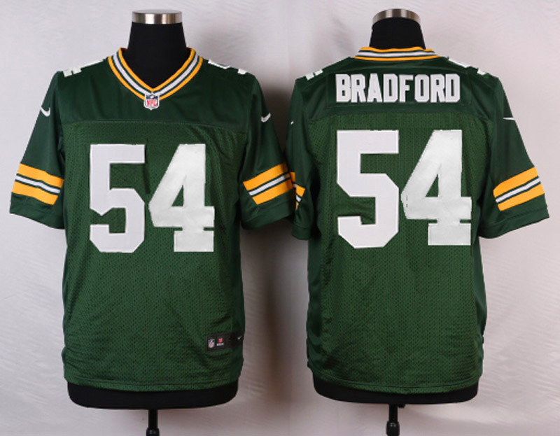 Nike NFL Green Bay Packers #54 Bradford Green Elite Jersey