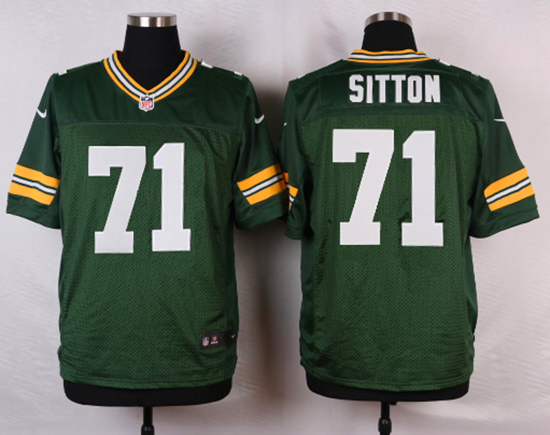 Nike NFL Green Bay Packers #71 Sitton Green Elite Jersey