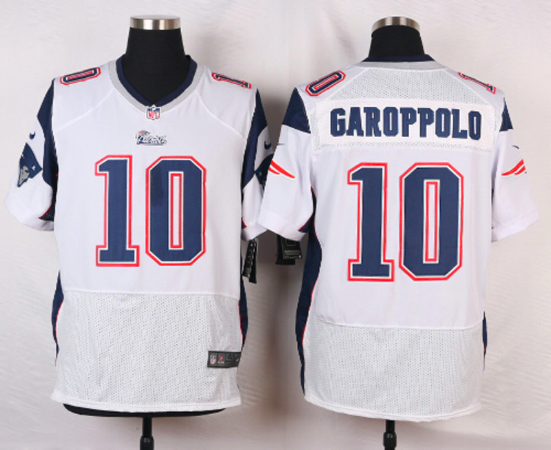 Nike New England Patriots #10 Garappolo Elite White Jersey