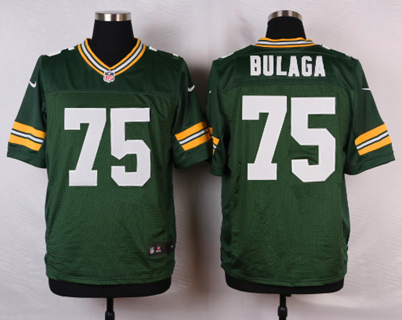 Nike NFL Green Bay Packers #75 Bulaga Green Elite Jersey