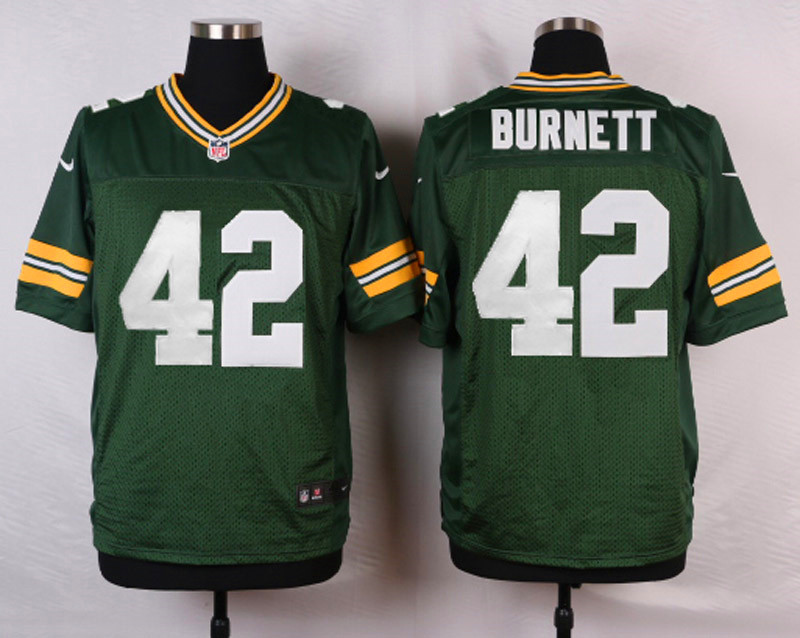 Nike NFL Green Bay Packers #42 Burnett Green Elite Jersey