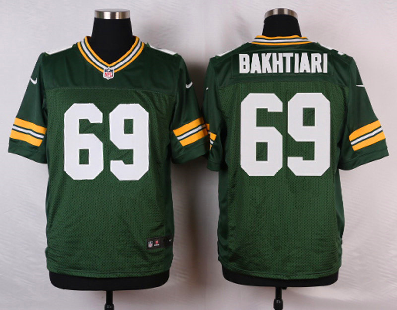 Nike NFL Green Bay Packers #69 Bakhtiari Green Elite Jersey