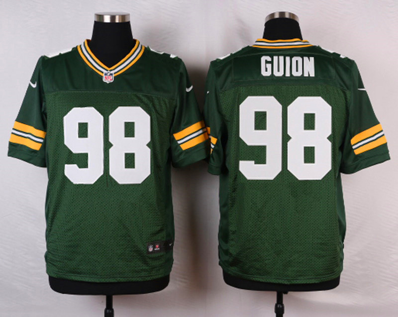 Nike NFL Green Bay Packers #98 Guion Green Elite Jersey