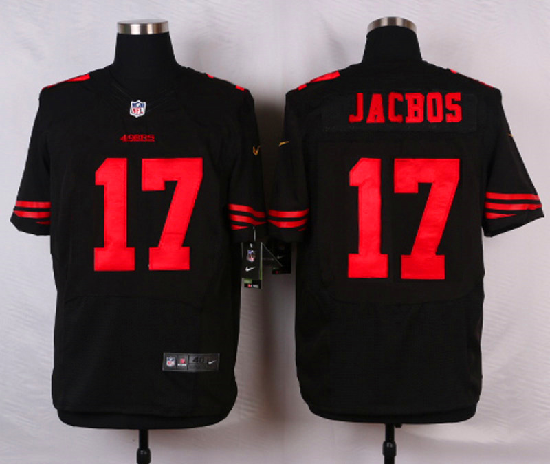 Nike NFL San Francisco 49ers #17 Jacbos Black Alternate Elite Jersey