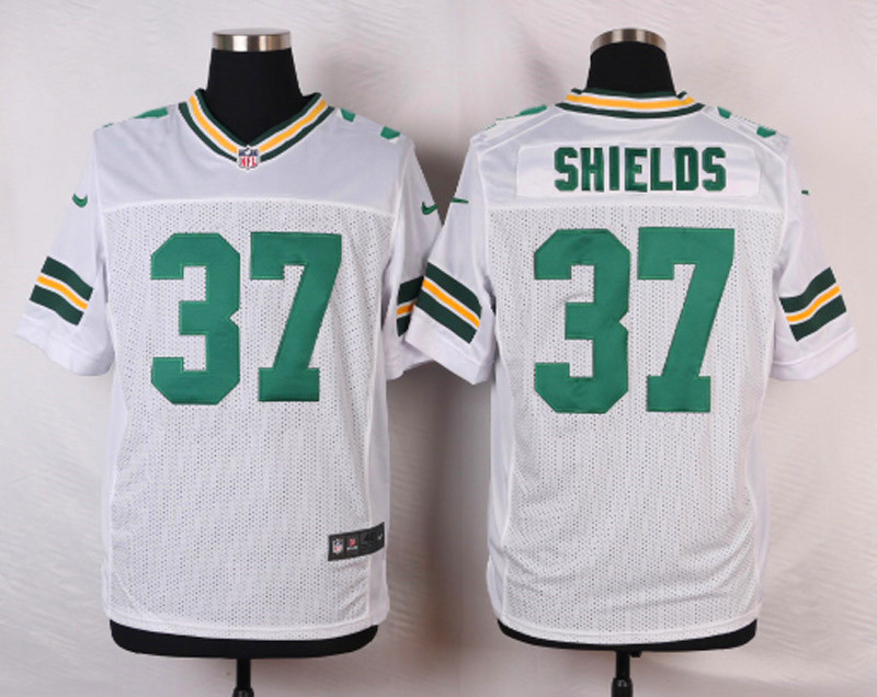 Nike NFL Green Bay Packers #37 Shields White Elite Jersey