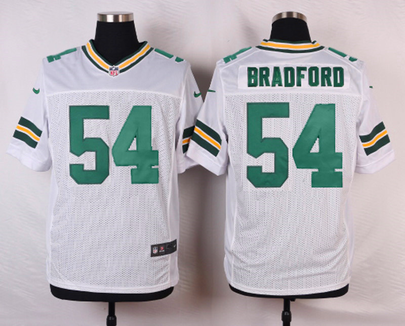 Nike NFL Green Bay Packers #54 Bradford White Elite Jersey