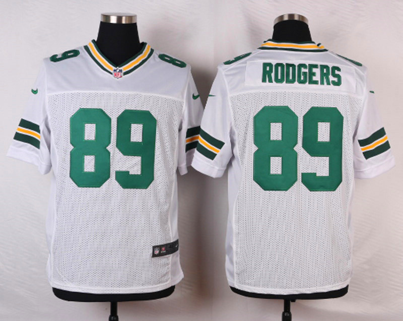 Nike NFL Green Bay Packers #89 Rodgers White Elite Jersey