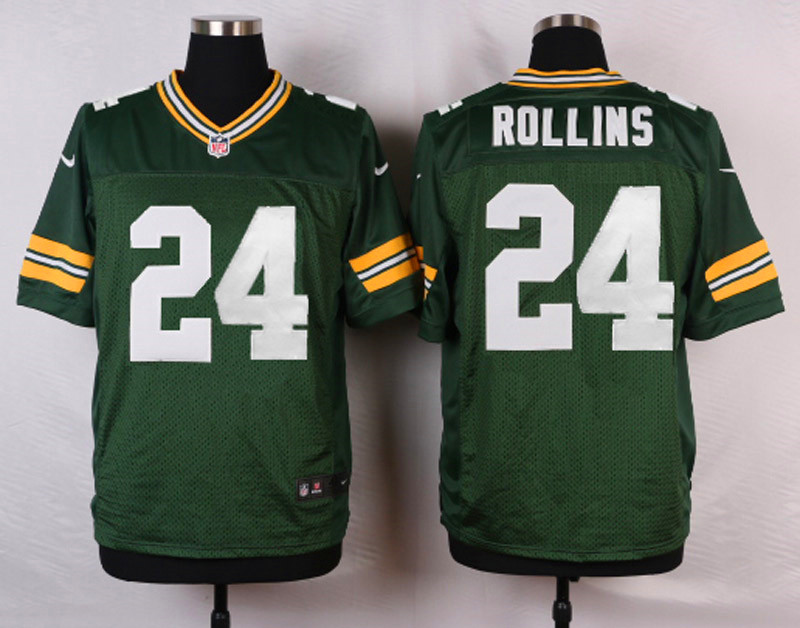 Nike NFL Green Bay Packers #24 Rollins Green Elite Jersey