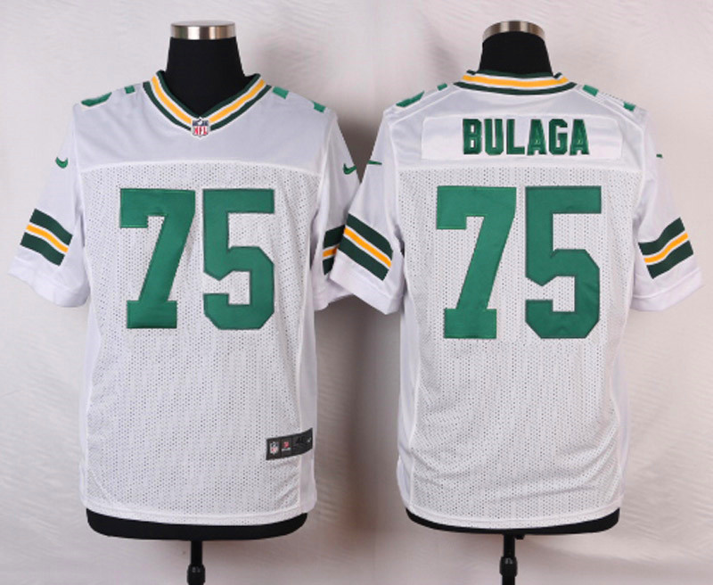 Nike NFL Green Bay Packers #75 Bulaga White Elite Jersey