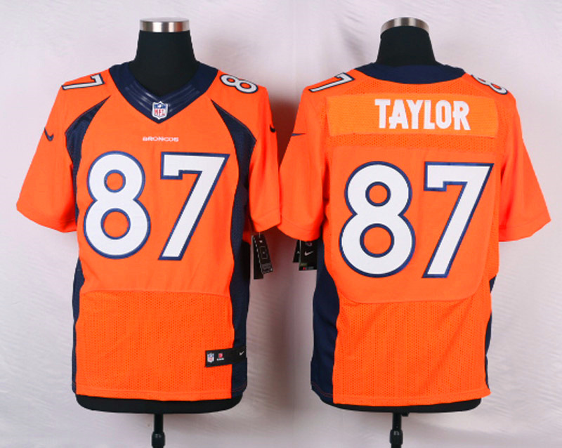 Nike NFL Denver Broncos #87 Taylor Orange Elite Jersey