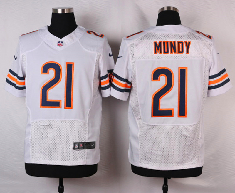 Nike NFL Chicago Bears #21 Mundy White Elite Jersey