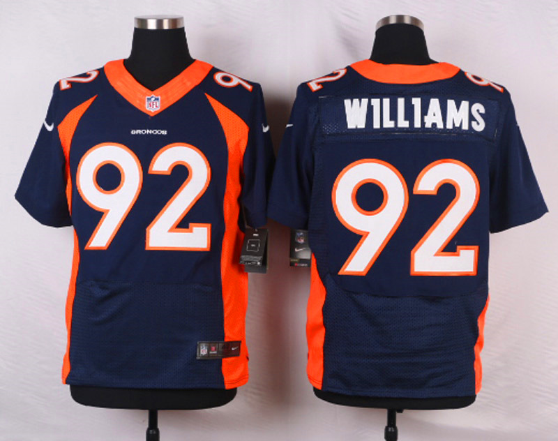 Nike NFL Denver Broncos #92 Williams Blue Elite Jersey