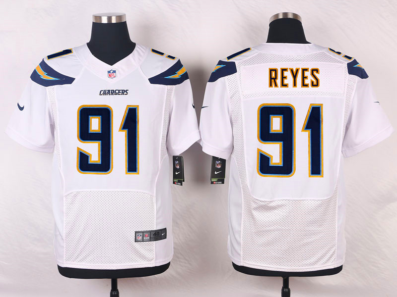 Nike NFL San Diego Chargers #91 Reyes White Elite Jersey