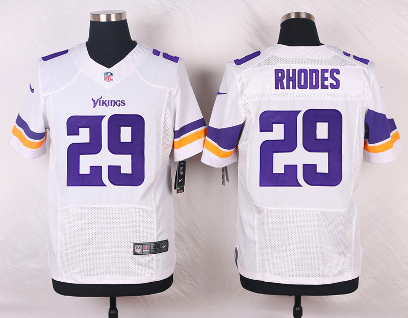 Nike NFL Minnesota Vikings #29 Rhodes White Elite Jersey