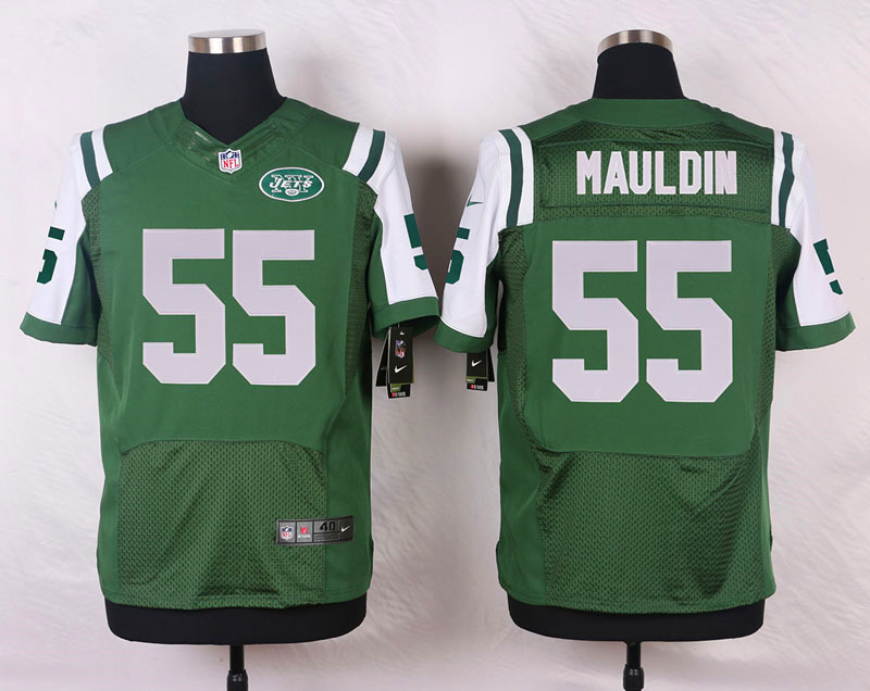 Nike NFL New York Jets #55 Mauldin Green Elite Jersey