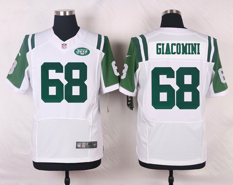 Nike NFL New York Jets #68 Giacomini White Elite Jersey