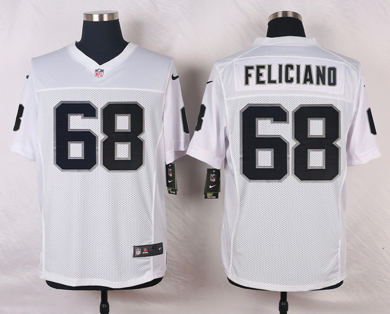 Nike NFL Oakland Raiders #68 Feliciano White Elite Jersey