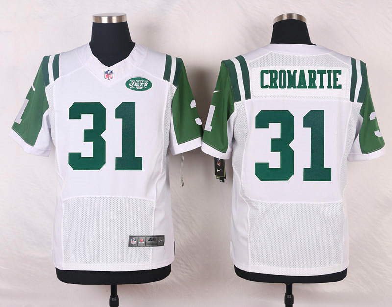 Nike NFL New York Jets #31 Cromartie White Elite Jersey