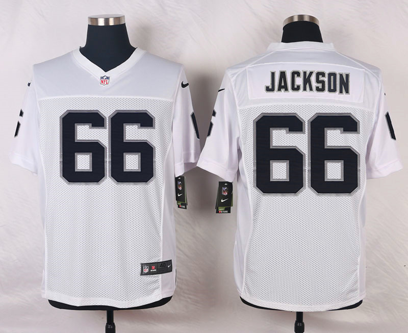 Nike NFL Oakland Raiders #66 Jackson White Elite Jersey