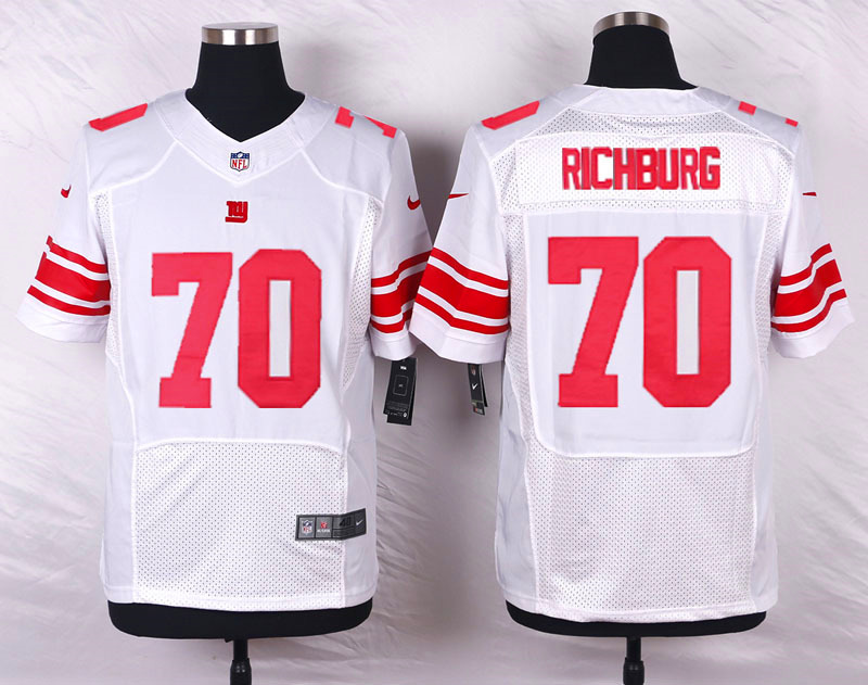 Nike NFL New York Giants #70 Richburg White Elite Jersey