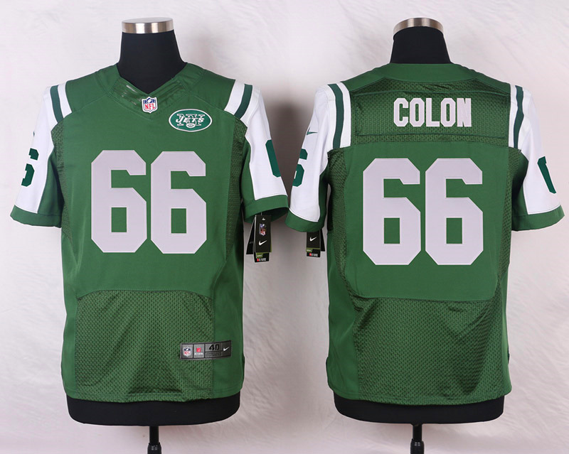 Nike NFL New York Jets #66 Colon Green Elite Jersey