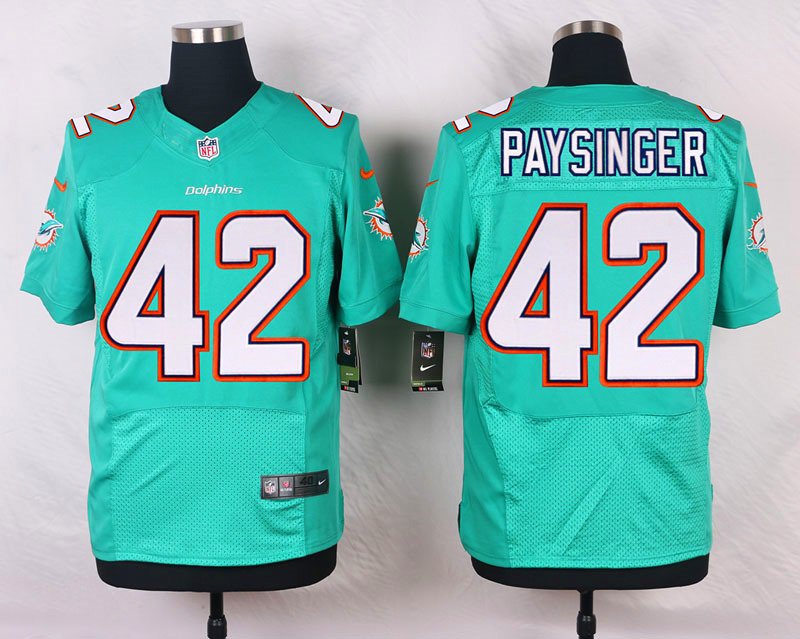 Nike NFL Miami Dolphins #42 Paysinger Green Elite Jersey