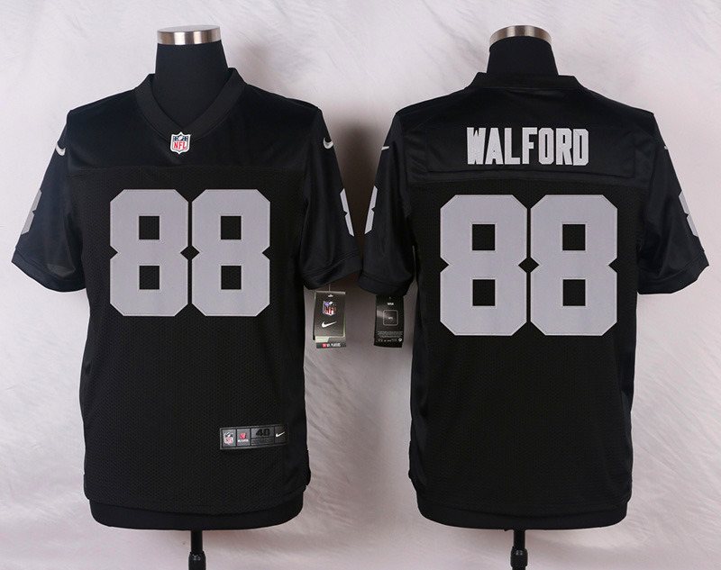 Nike NFL Oakland Raiders #88 Walford Black Elite Jersey