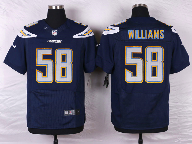 Nike NFL San Diego Chargers #58 Williams D.Blue Elite Jersey