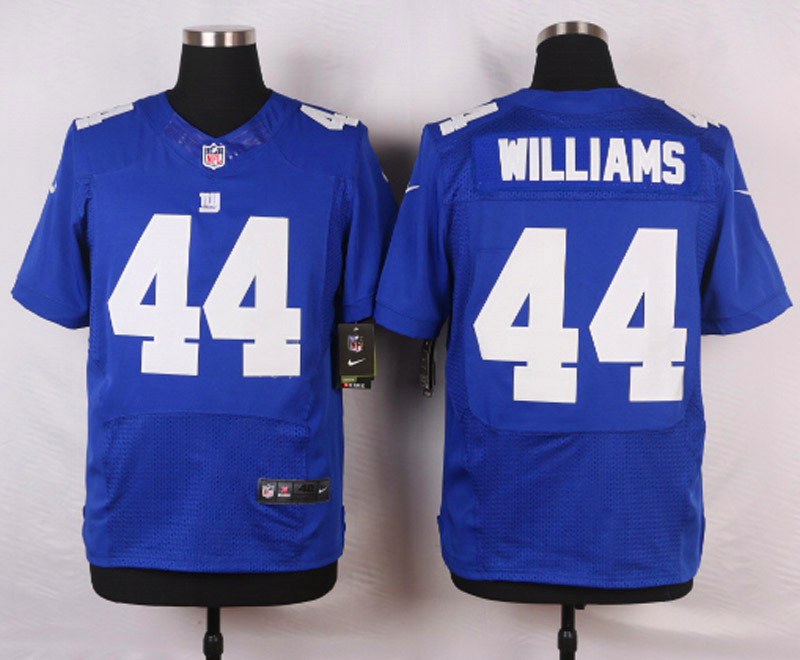 Nike NFL New York Giants #44 Williams Blue Elite Jersey