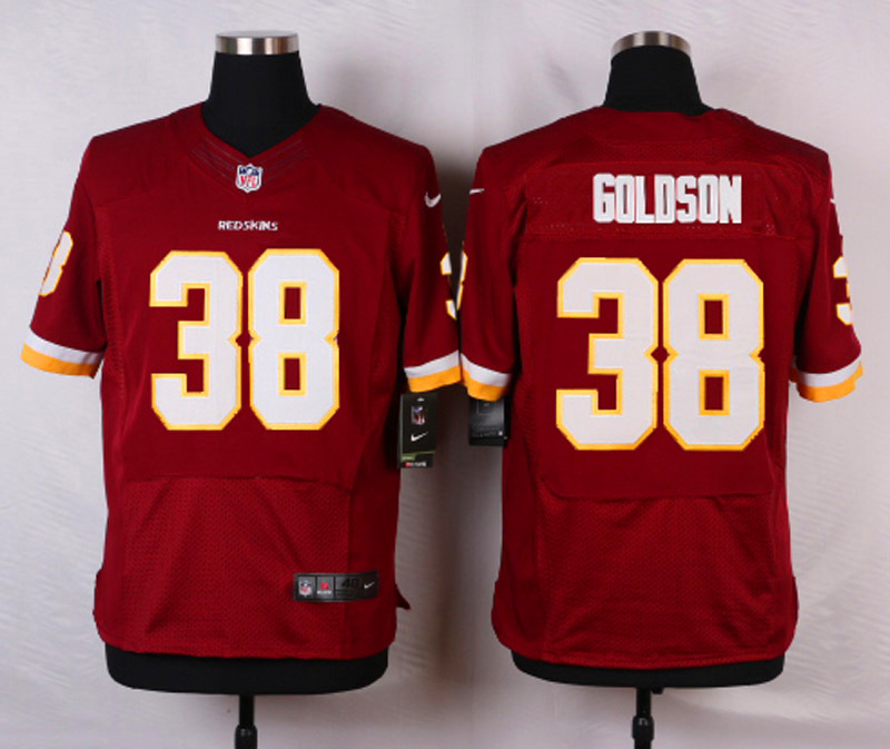 Nike NFL Washington Redskins #38 Goldson Red Elite Jersey