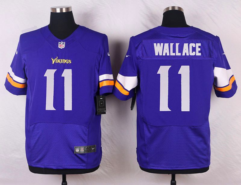 Nike NFL Minnesota Vikings #11 Wallace Purple Elite Jersey