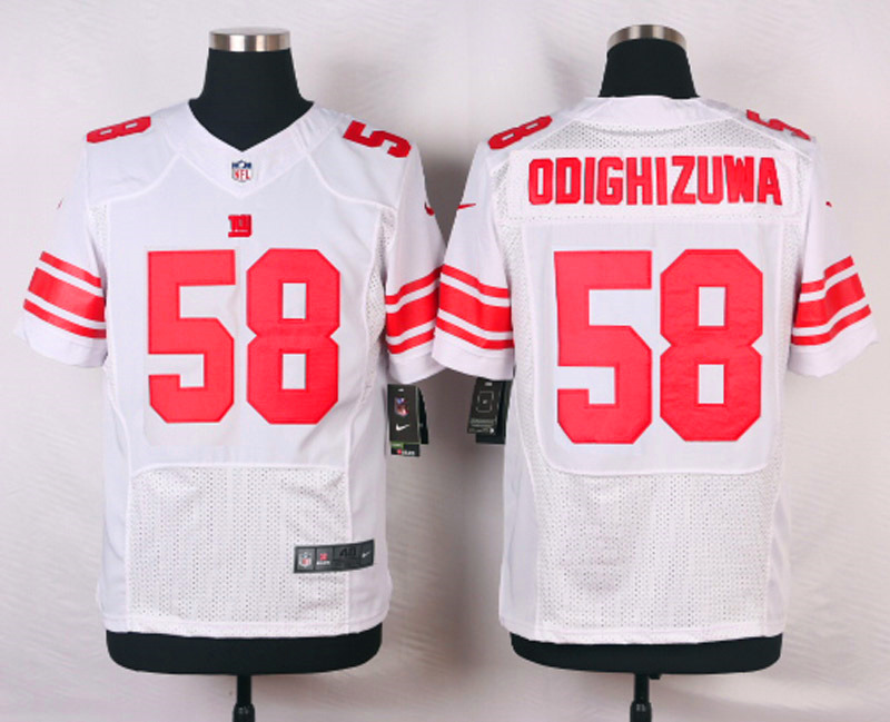 Nike NFL New York Giants #58 Odighizuwa White Elite Jersey