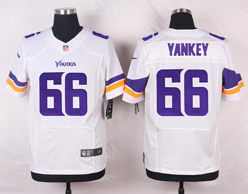 Nike NFL Minnesota Vikings #66 Yankey White Elite Jersey