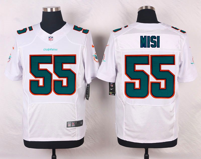 Nike NFL Miami Dolphins #55 Misi White Elite Jersey