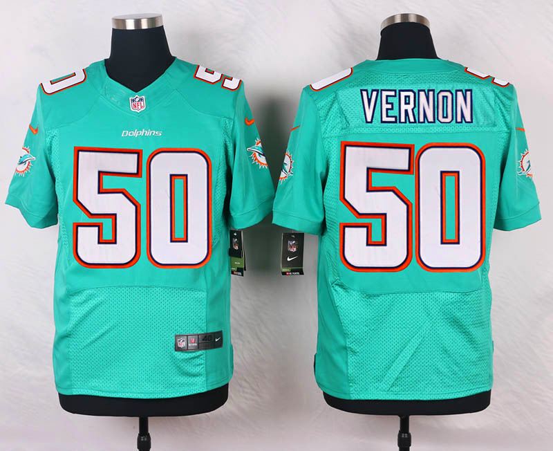 Nike NFL Miami Dolphins #50 Vernon Green Elite Jersey