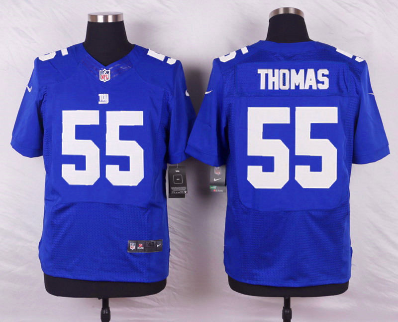 Nike NFL New York Giants #55 Thomas Blue Elite Jersey