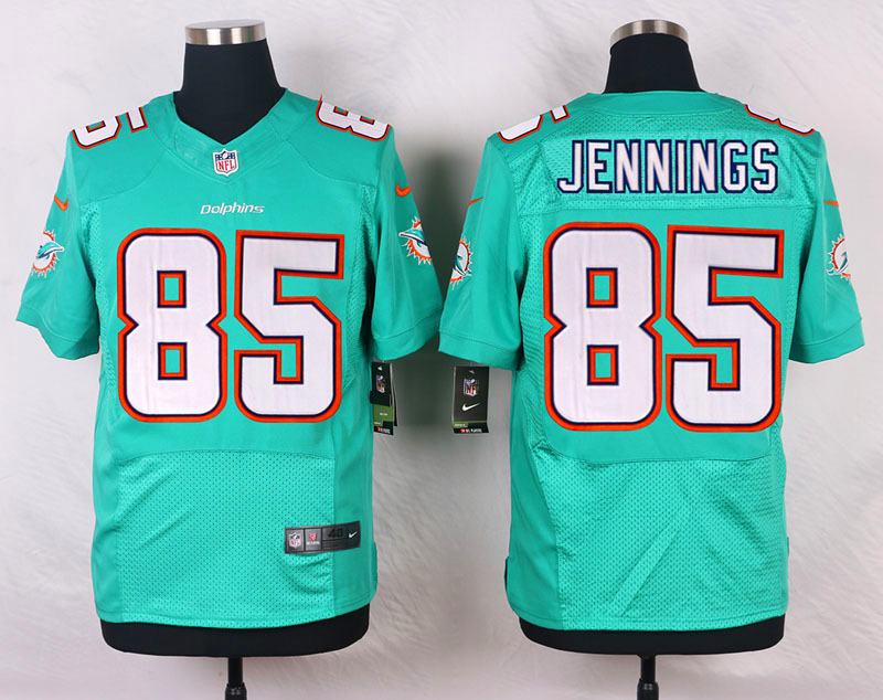 Nike NFL Miami Dolphins #85 Jennings Green Elite Jersey