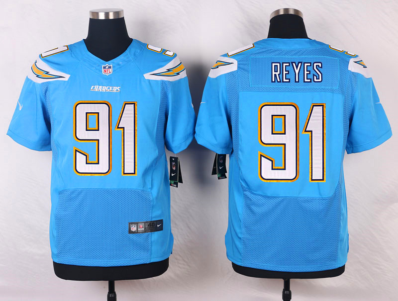 Nike NFL San Diego Chargers #91 Reyes L.Blue Elite Jersey