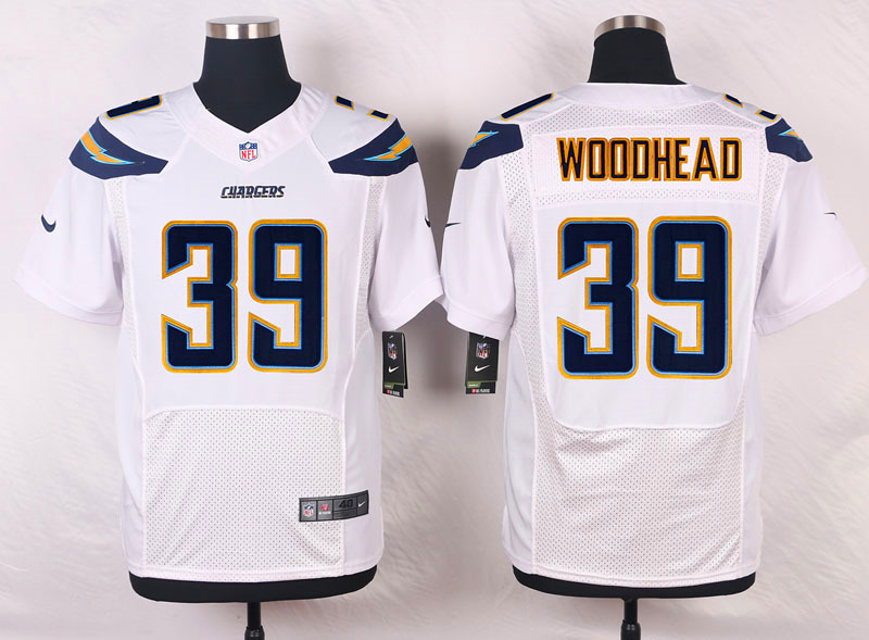 Nike NFL San Diego Chargers #39 Woodhead White Elite Jersey