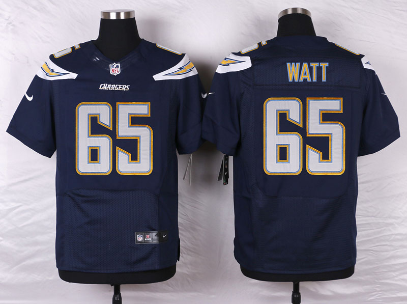 Nike NFL San Diego Chargers #65 Watt D.Blue Elite Jersey