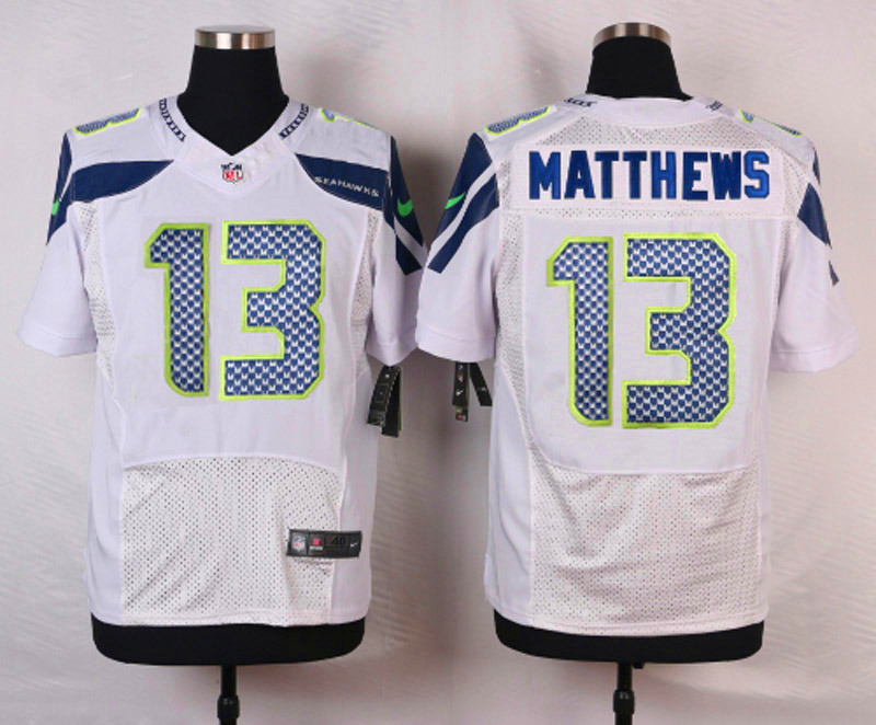 Nike NFL Seattle Seahawks #13 Matthews White Elite Jersey