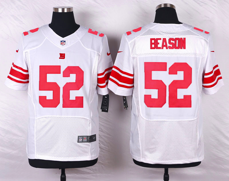 Nike NFL New York Giants #52 Beason White Elite Jersey